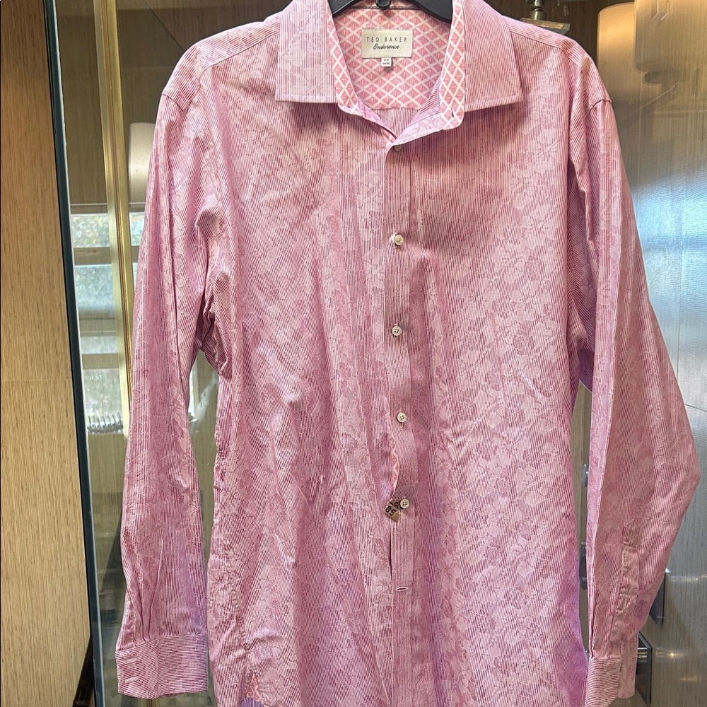 Ted Baker Light Pink Patterned Dress Shirt